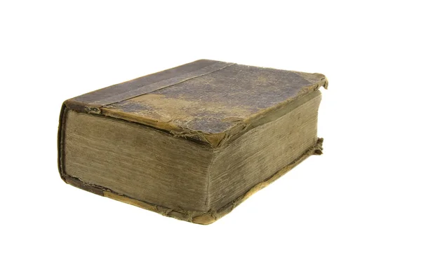 Bíblia muito antiga no fundo branco — Fotografia de Stock