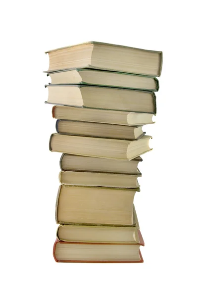 Stos książek na białym tle — Zdjęcie stockowe