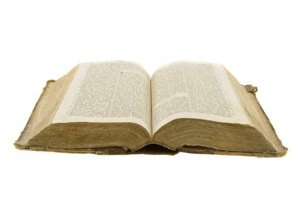 Vintage ανοιχτό βιβλίο Αγία Γραφή — 图库照片