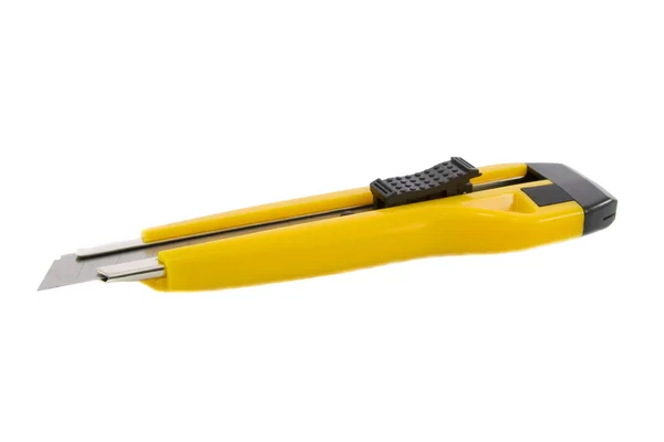 Yellow office knife — Stock Photo, Image