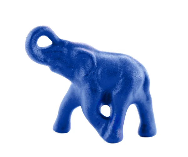 Estatueta azul de um elefante — Fotografia de Stock