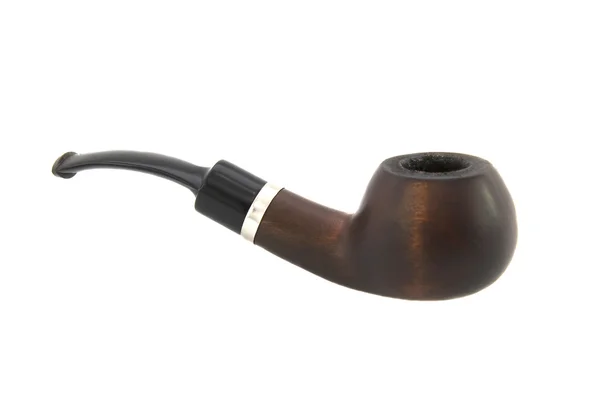 Ebony pipe isolated on white — Stock Photo, Image