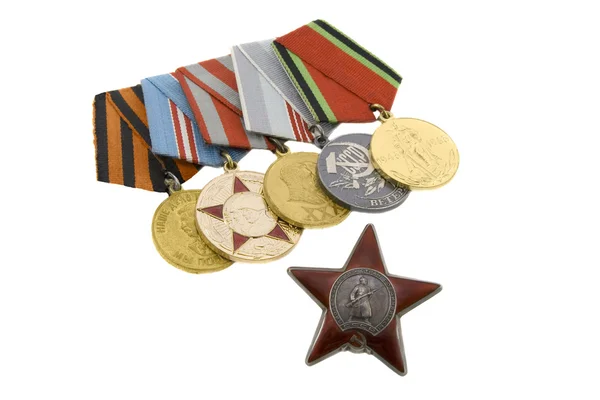 stock image The medals of soviet heroes