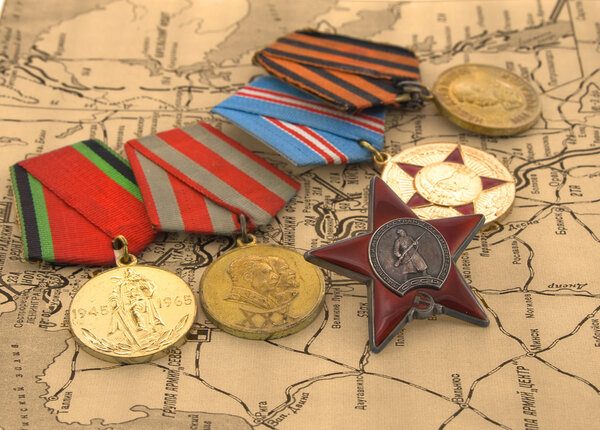 Medals on a map