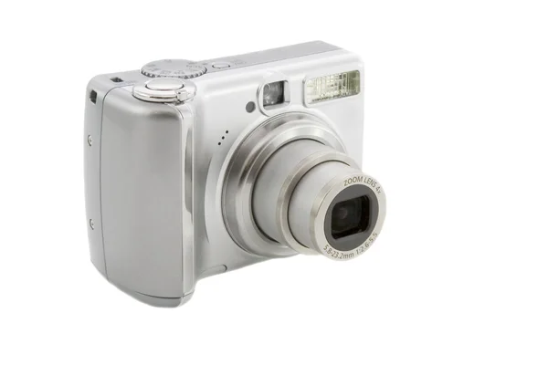 Stříbrný digitální fotoaparát — Stock fotografie