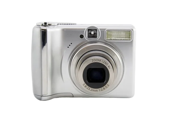 Silver digital camera — Stock Photo, Image
