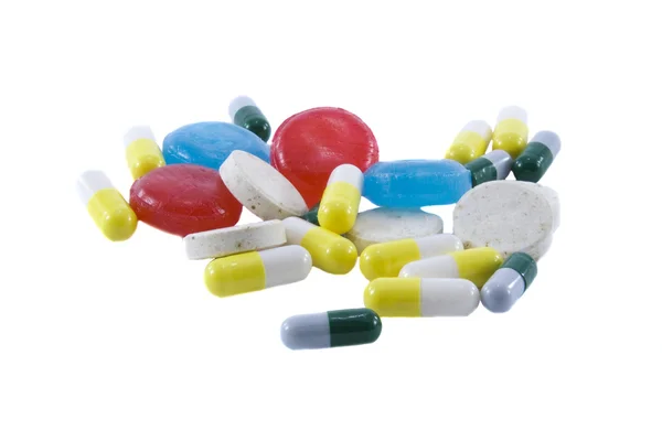 多くの異なる色の錠剤 — ストック写真
