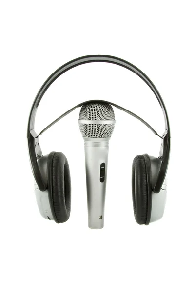 Vezeték nélküli mikrofon-fejhallgató — Stock Fotó