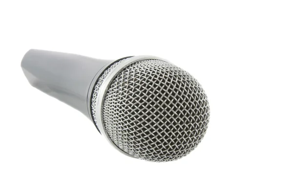 Беспроводной серебряный микрофон — стоковое фото