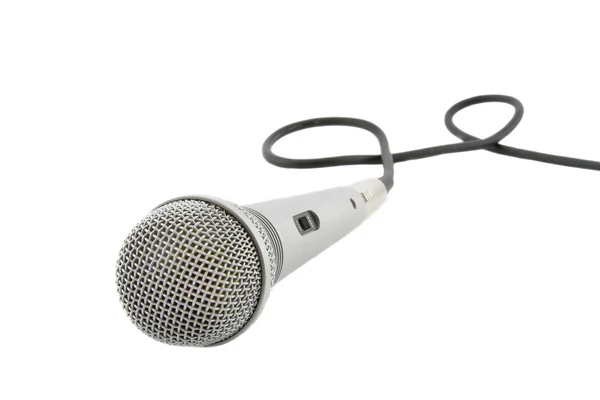 Ezüst mikrofon — Stock Fotó
