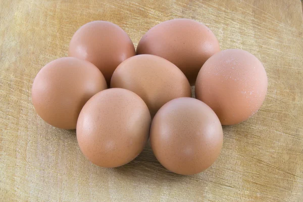Molte uova fresche rurali — Foto Stock