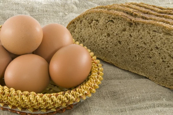 Molte uova fresche rurali — Foto Stock