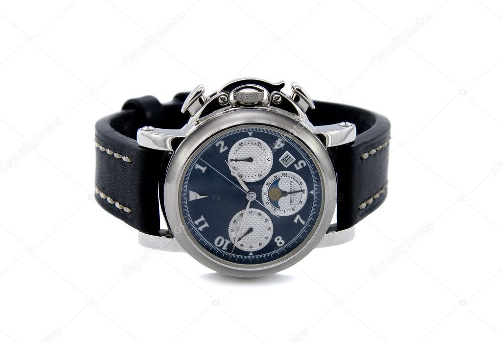 Chronograph watch isolated