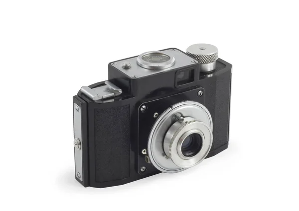 Fotocamera fotografica isolata bianca — Foto Stock