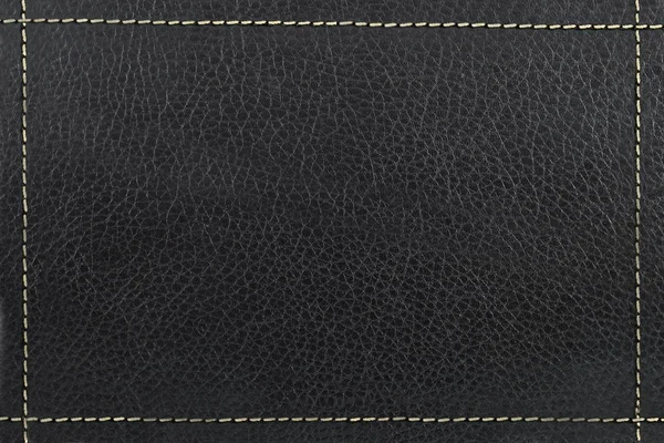 Black leather texture. — Stock Photo, Image