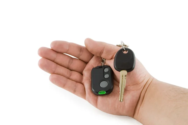 Ruční držení klíče od auta — Stock fotografie