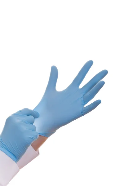 Hände eines Sanitäters — Stockfoto