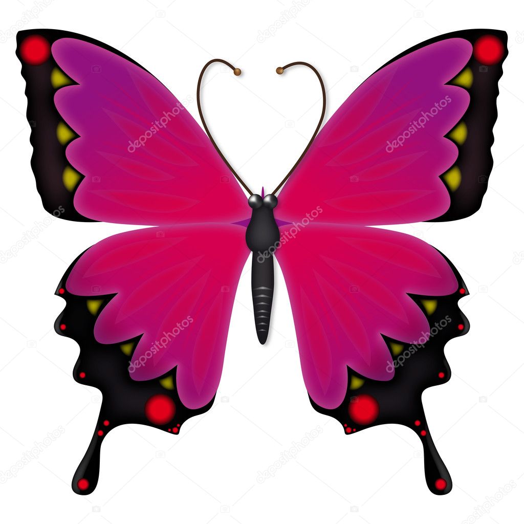 Emo butterfly ⬇ Vector Image by © Nobilior Vector Stock 2608239