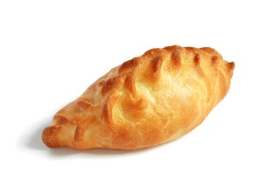 Single pasty over white clipart