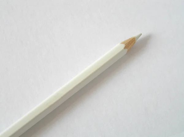 stock image White pencil point top