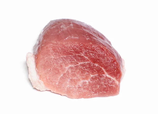 Carne di maiale su bianco Fotografia Stock