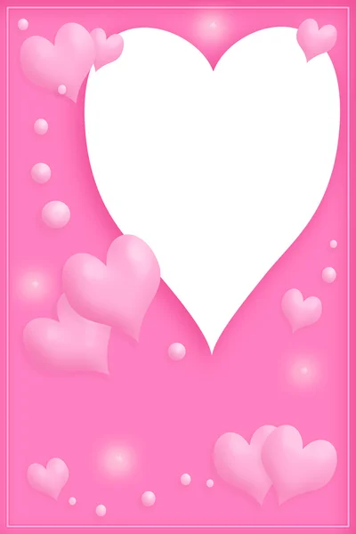 Любовная рамка в розовом — стоковое фото