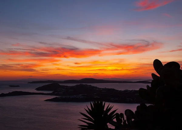 Belo pôr do sol Mediterrâneo — Fotografia de Stock