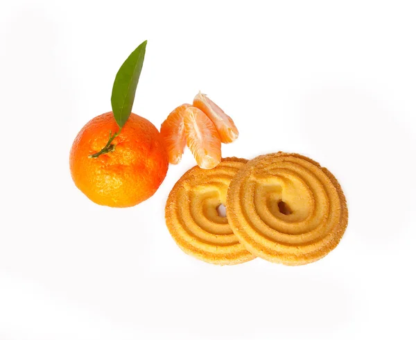 stock image Cakes and slices of mandarin