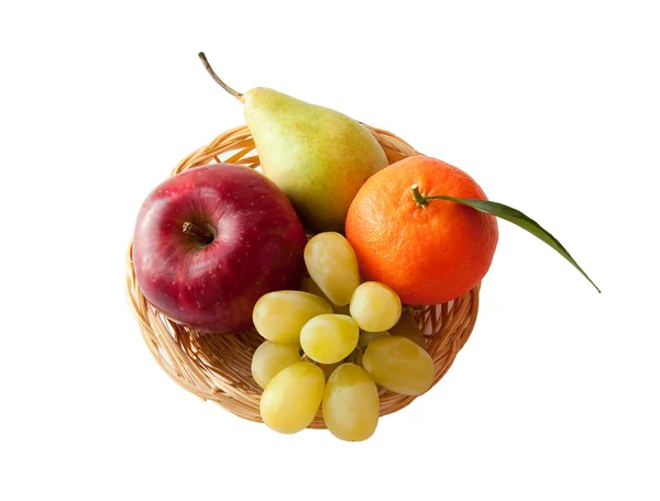 Vers fruit op een schotel — Stockfoto