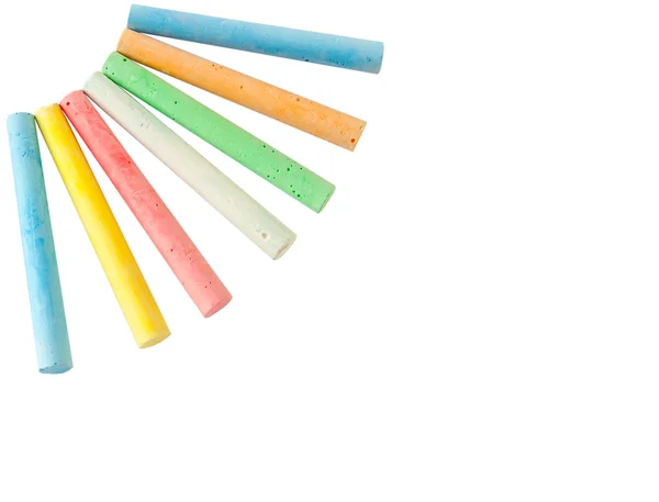Colored chalk on a white — Stock Photo, Image