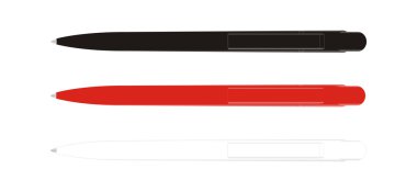 Pen black red white clipart