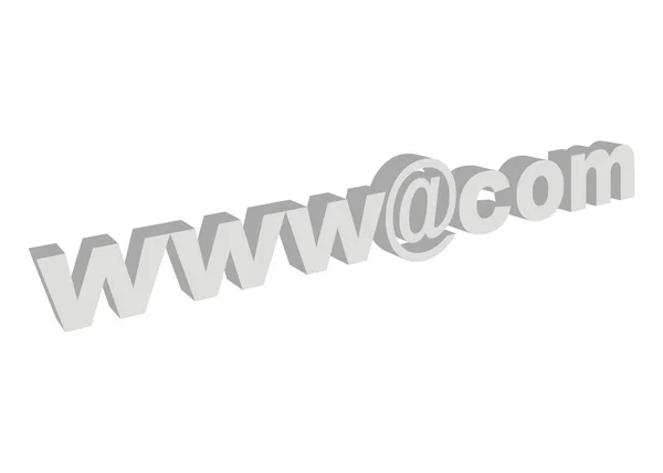 Tekst 3D-www@com — Stockvector