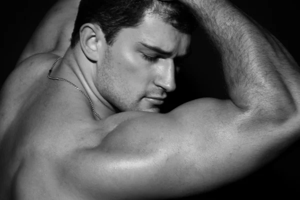 Mięśni model mężczyzna — Zdjęcie stockowe