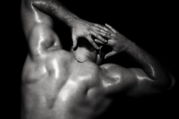 肌肉男模型 — 图库照片