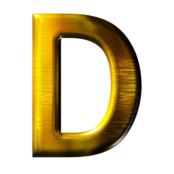 3D arany levél elszigetelt — Stock Fotó