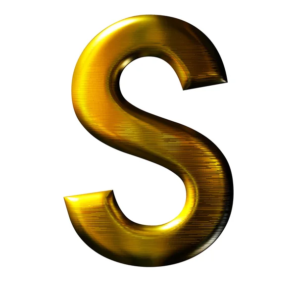 3D goldener Buchstabe isoliert — Stockfoto