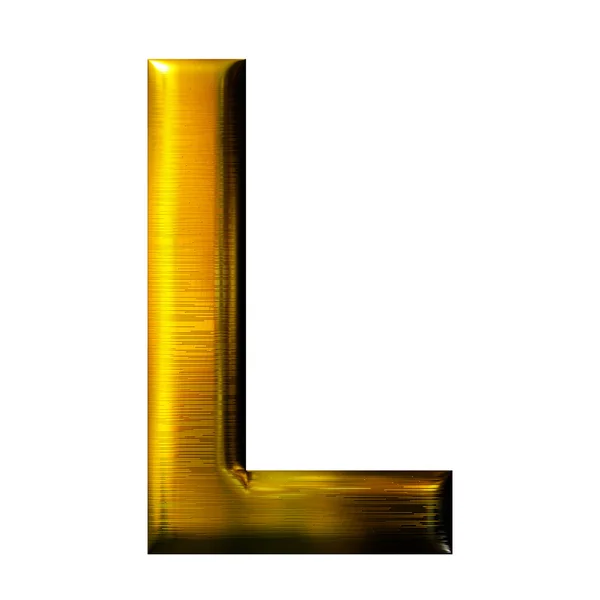 孤立的 3d 金色字母 — 图库照片