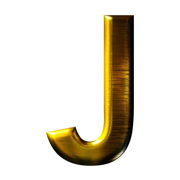 3D letra dourada isolado — Fotografia de Stock