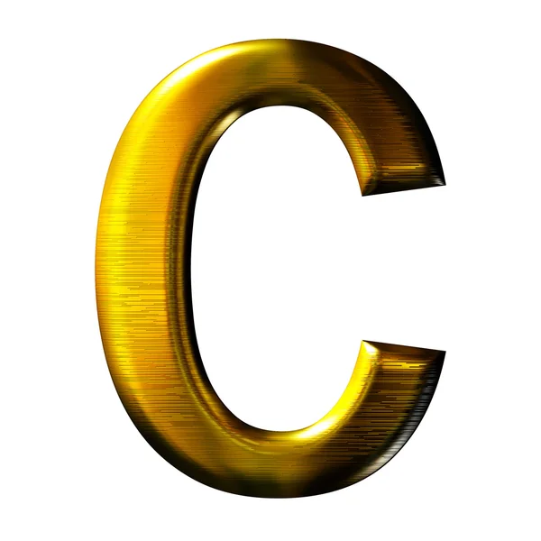 3D золота літера ізольована Стокове Зображення