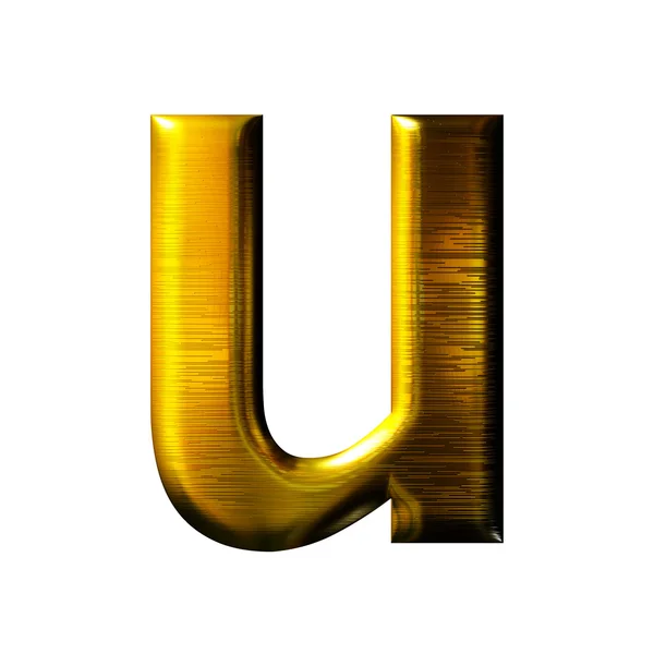 3D золота маленька літера ізольована — стокове фото