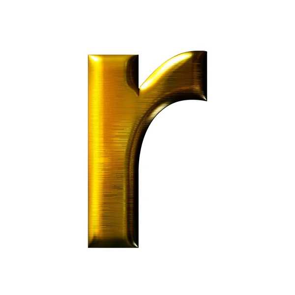 3d goldene kleine Großbuchstaben isoliert — Stockfoto