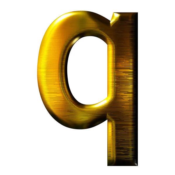 3D golden small capital letter isolated — Stock Photo, Image