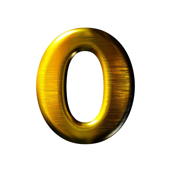 3D dourado pequena letra maiúscula isolada — Fotografia de Stock