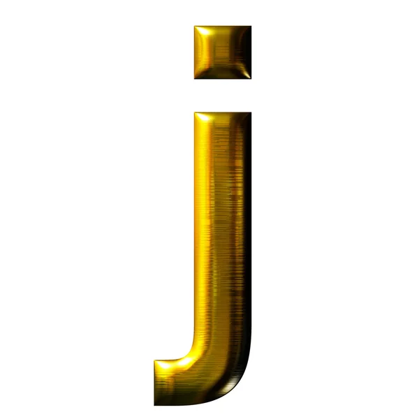 3D χρυσή μικρό κεφαλαίο γράμμα απομονωθεί — Φωτογραφία Αρχείου