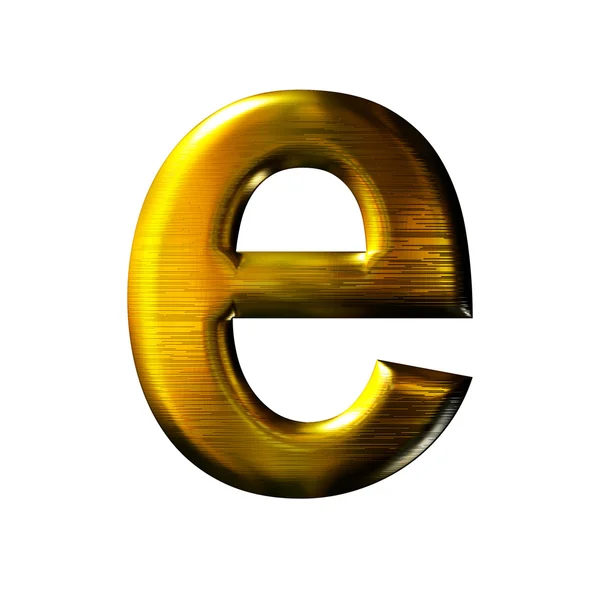 3D золота маленька літера ізольована — стокове фото