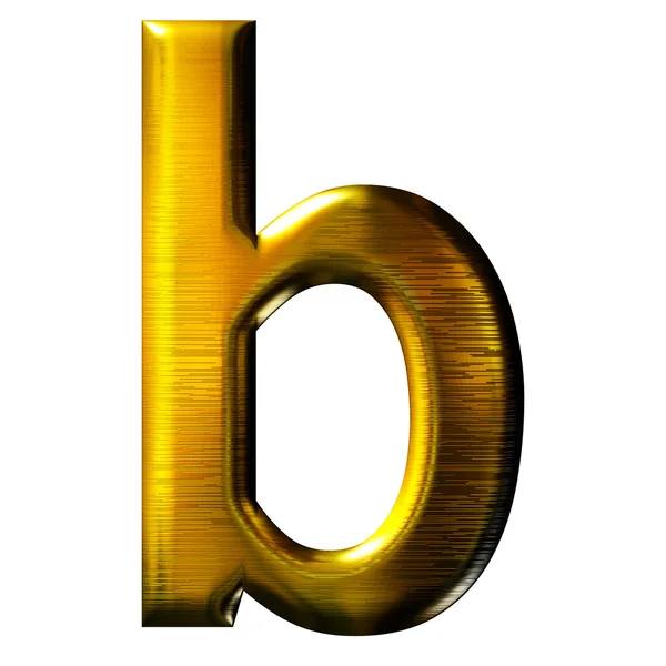 3D letra mayúscula pequeña dorada aislada —  Fotos de Stock