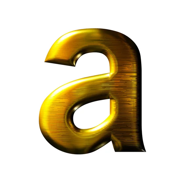3D golden small capital letter isolated — Stock Photo, Image