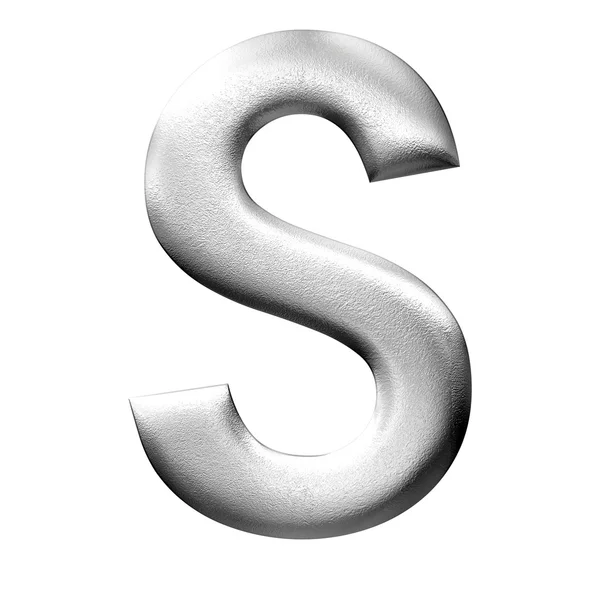 Carta de prata 3D isolado — Fotografia de Stock