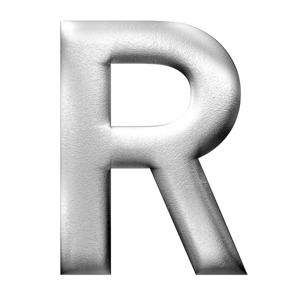 3D silver letter isolated — Stock Photo, Image