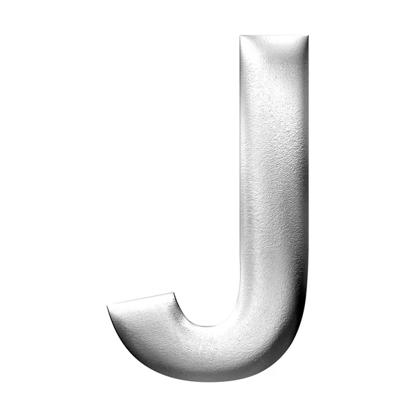 3D silver brev isolerade — Stockfoto